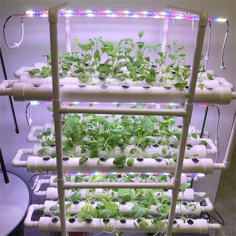 Balcony Soilless Cultivation Pipe Planter Hydroponic Equipment Indoor Vegetable Pot Stand Planting Vegetable Hydroponic Multi-layer Frame 