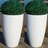 Fiberglass Cement Flower Pot Cylindrical Shopping Mall Multi-sizes Outdoor Flower Pot Indoor Magnesium Flowerpots