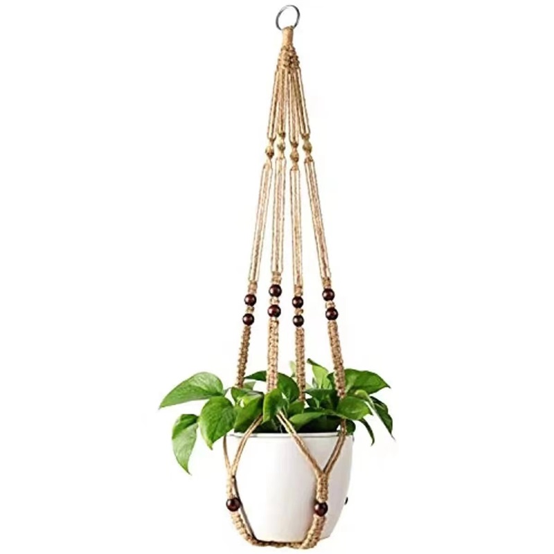 Hand-woven Flowerpot Twine Net Hanging Garden Flowerpot Net Hanging Cotton Rope Basket Flowerpot Net