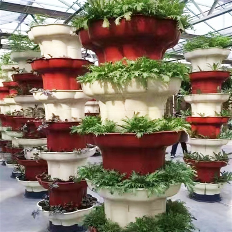 Flower Petals 3D Balcony Garden Strawberry Pot Soilless Vegetable Planting Pot Bowl Shape Flower Pot Stand