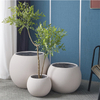 Simple Large Diameter Extra Large Magnesium Clay Flower Pot Creative Spherical Floor Home Shopping Mall Large Flower Ware Green Plant Decoration