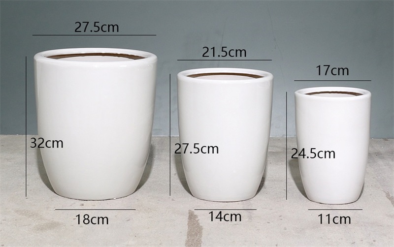 Ceramic Flower Pot Extra Large White