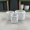 Fiberglass Cement Flowerpot Nordic Simple Magnesium Mud Multilateral Pattern Green Plant Pot