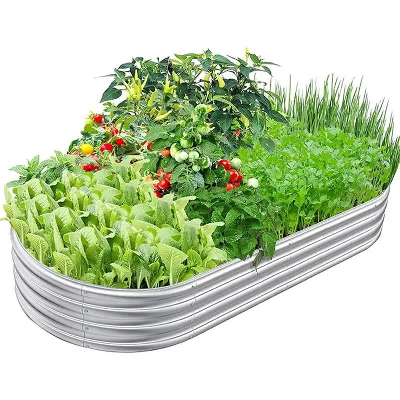 Metal Oval Galvanized Garden raised Beds