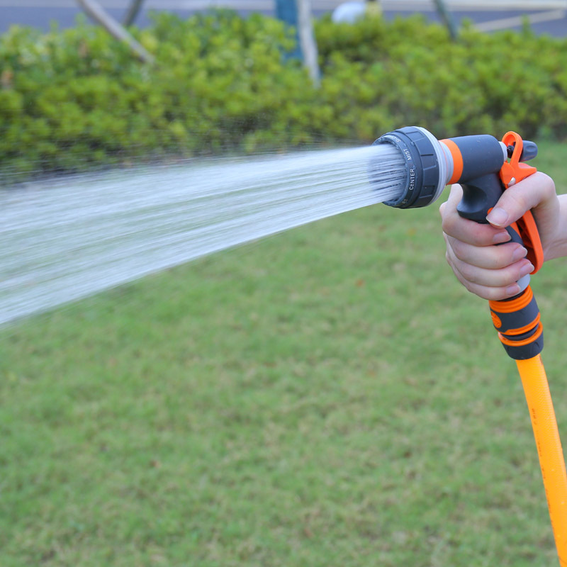 Plastic Multi Functional Watering Spray Gun Garden Hose Nozzle 