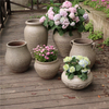 Vintage Purple Clay Ceramic Garden Water Tank Large Household Flower Pot Outdoor Large Diameter Coarse Pottery Flower Pot