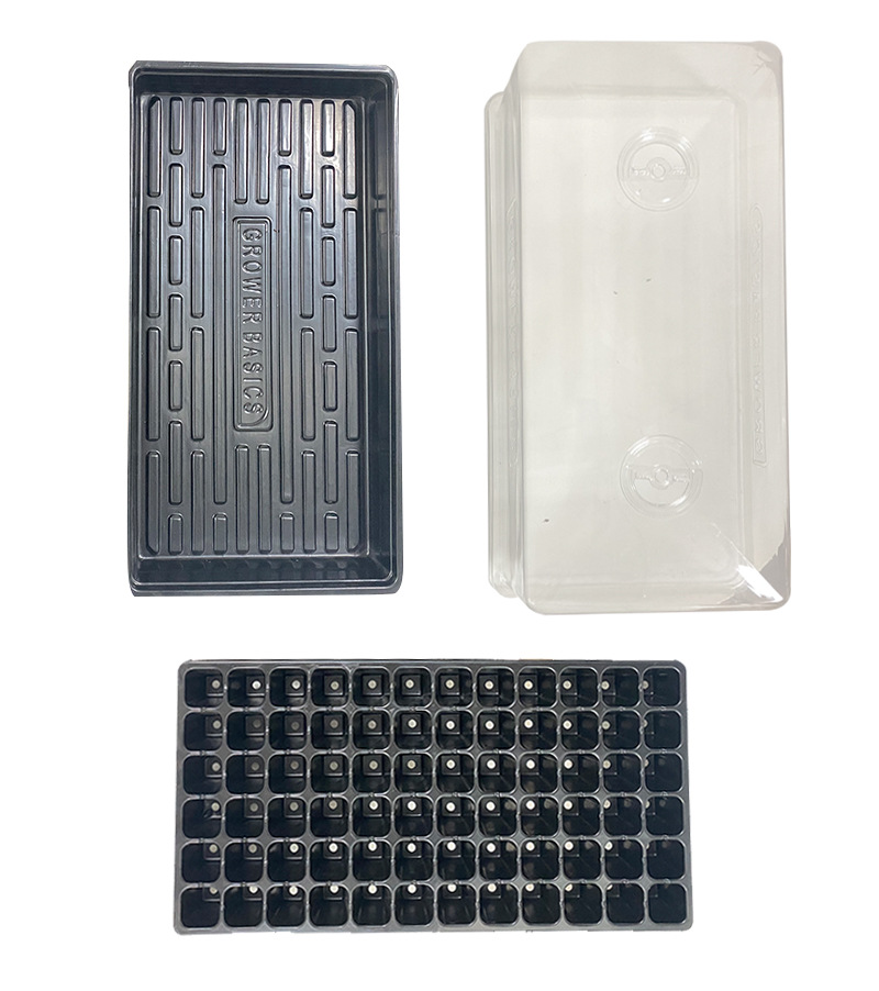 Seed Tray Seedling Tray with Holes Sprout Tray Roof Glass Palnt Vegetable Planting Tray Pot Container Succulent Herb Dendrobium Seedling Tray with Holes